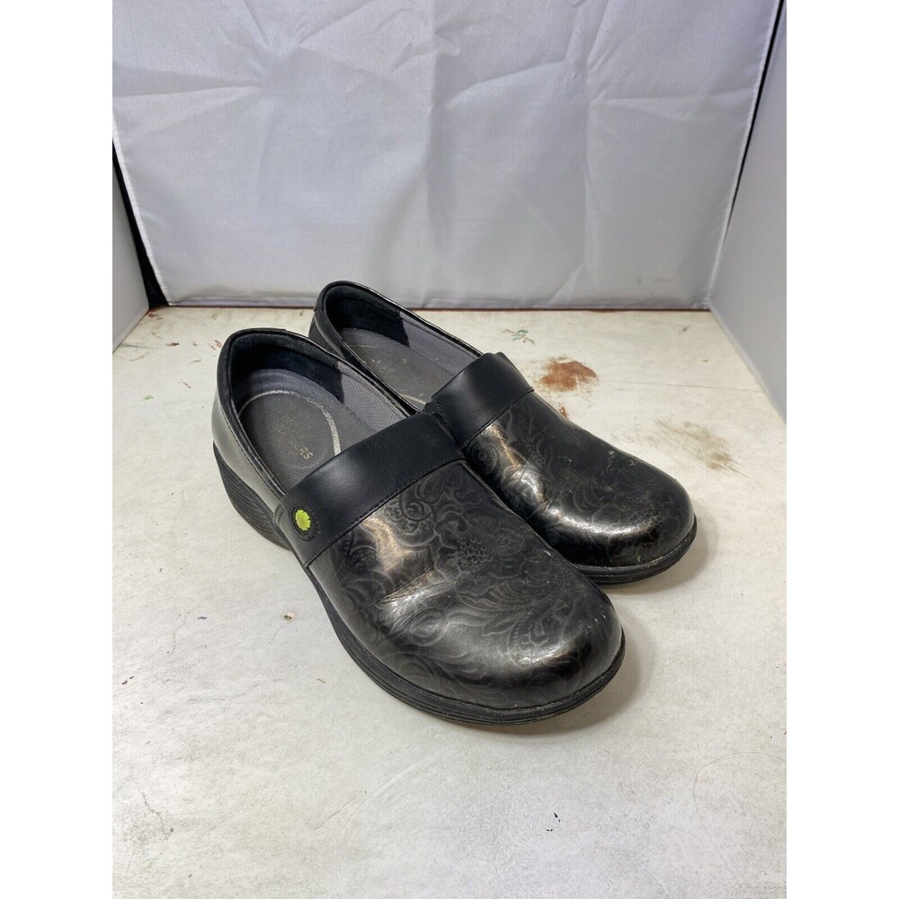 Dansko Work Wonder Camellia Floral Paisley Black Clog Comfort EU 38 US 8